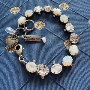 Mariana Silver and Cream Bracelet